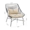 Manhattan Comfort Ashland 3-Piece Patio Conversation Set with Foot Ottomans in Cream OD-CV023-CR - alternate 4